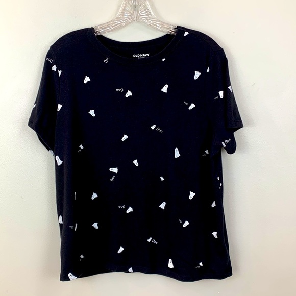 Old Navy Everywhere Ghost Print Crew Neck Tee Shirt Halloween - Picture 4 of 6